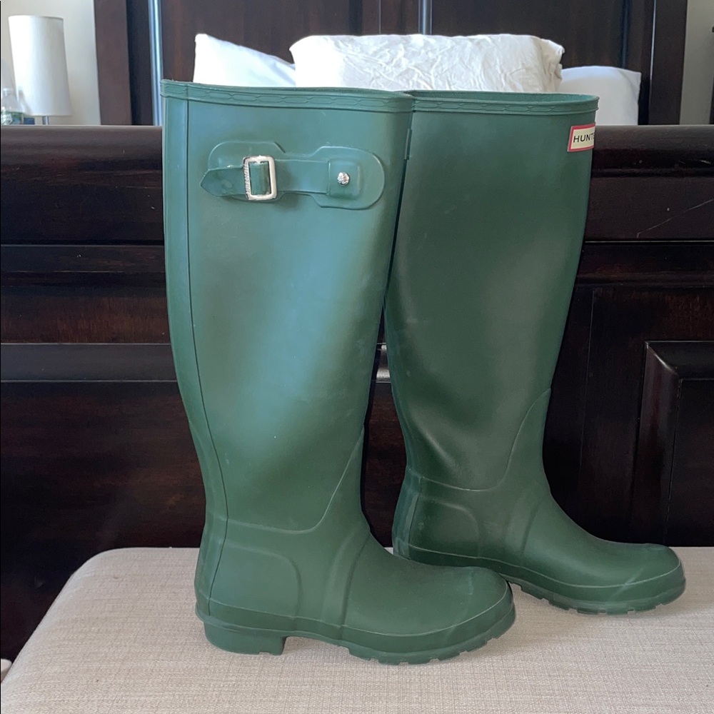 Hunter Forest Green Classic Tall Boots